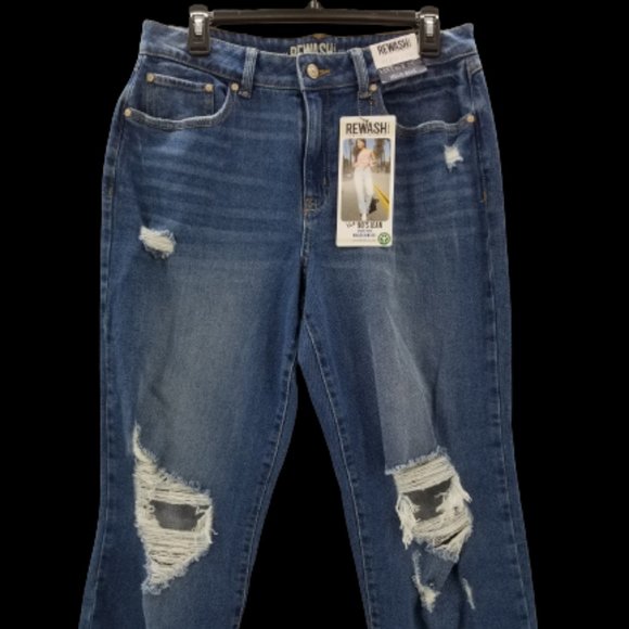Rewash Denim - Rewash High-Rise Womans Distressed  Stretch Womans 90s Jeans Size11/30